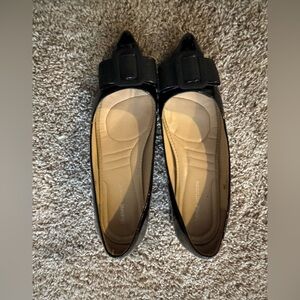 Adrienne Vittadini Glossy Black Loafers